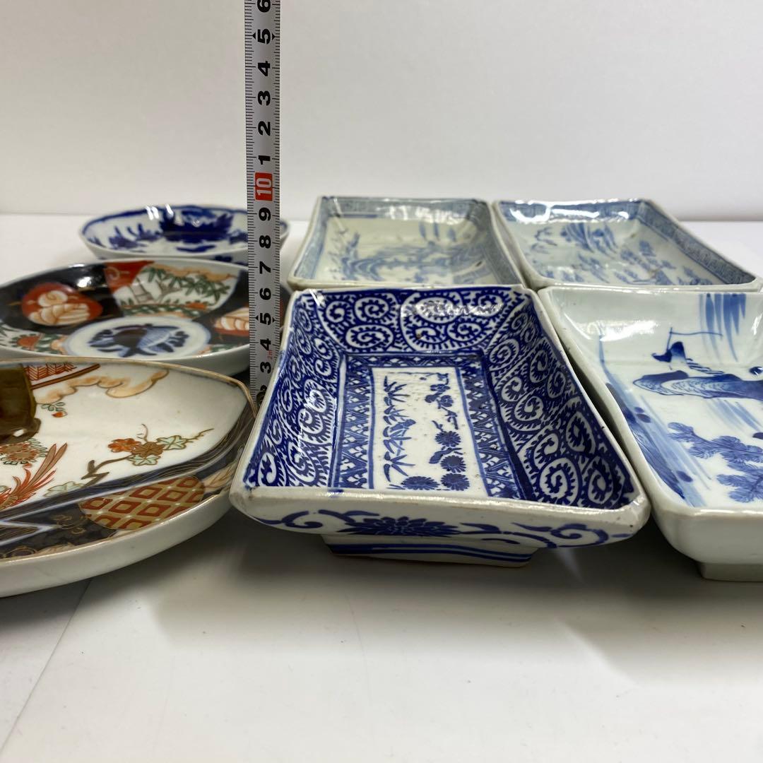 古伊万里　小皿・長皿等　w12.8/15.5/16.6cm 東K7-1215①