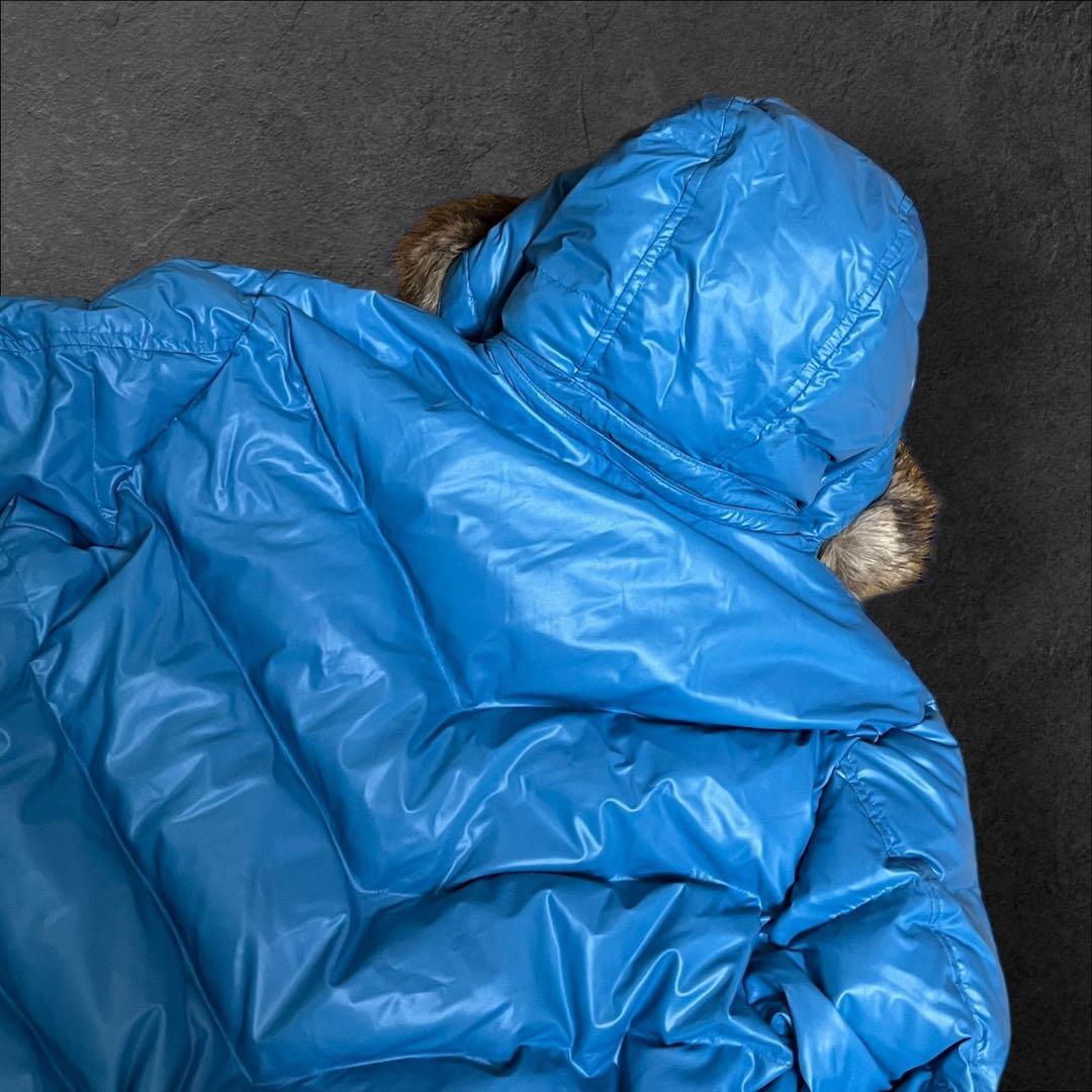 old UNIQLO ダウンジャケット　ファー　光沢　archive グランジ