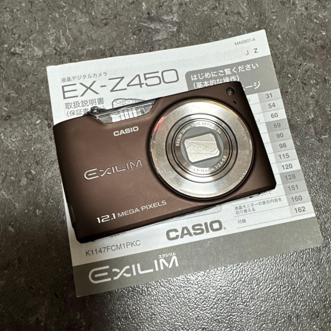 CASIO EXILIM EX-Z450 コンパクトデジタルカメラ　茶