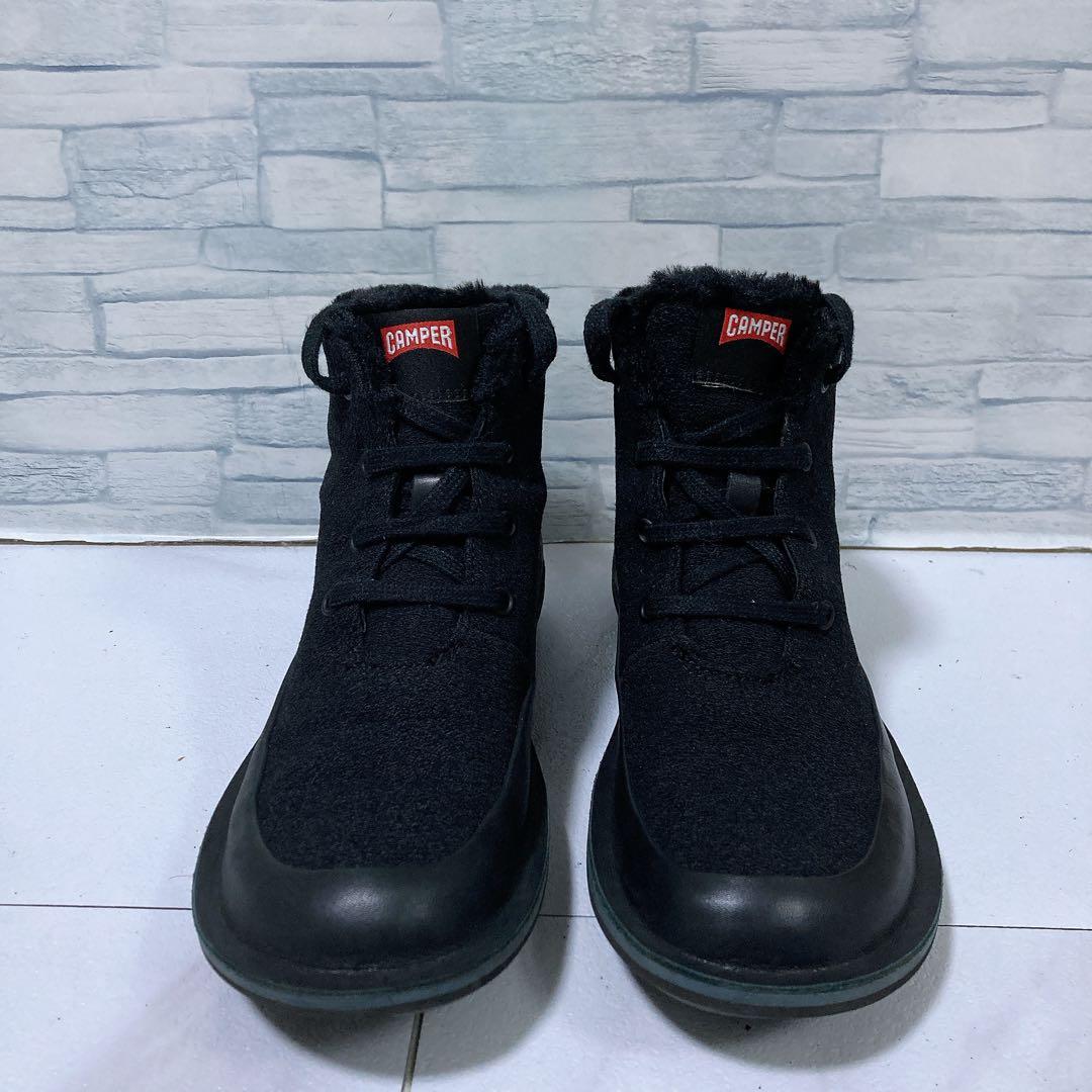 極美品 カンペール ショートブーツ Beetle ゴアテックス ボア 黒 24