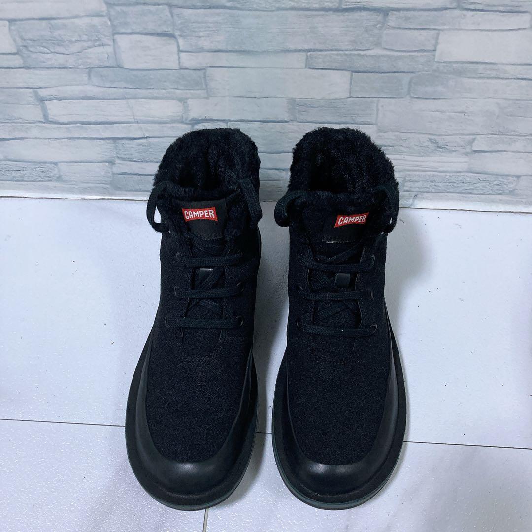 極美品 カンペール ショートブーツ Beetle ゴアテックス ボア 黒 24