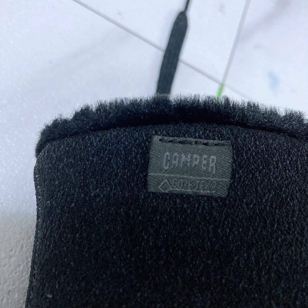 極美品 カンペール ショートブーツ Beetle ゴアテックス ボア 黒 24