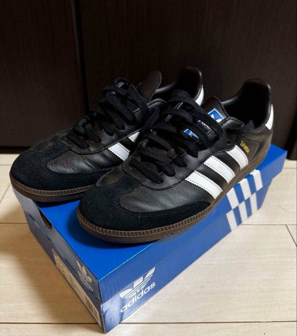 靴 adidas samba OG BLACK 27cm