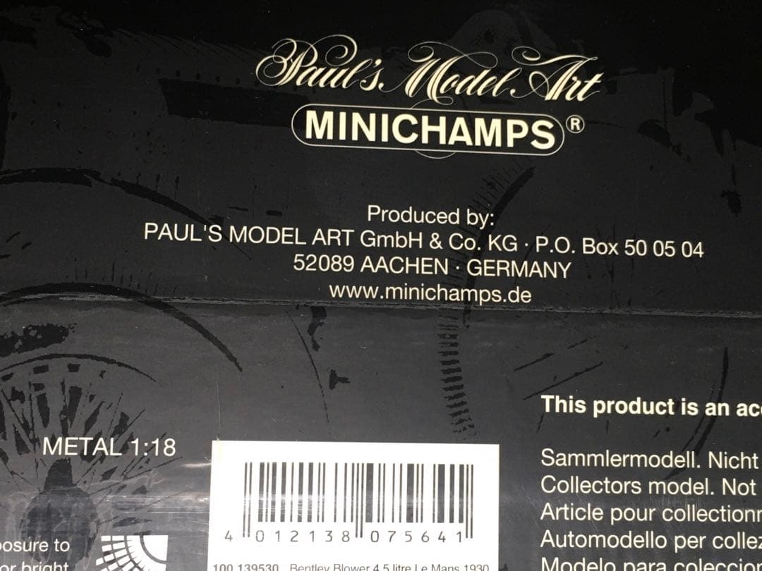 MINICHAMPS ベントレーブロワー4.5L ルマン 1930 1/18