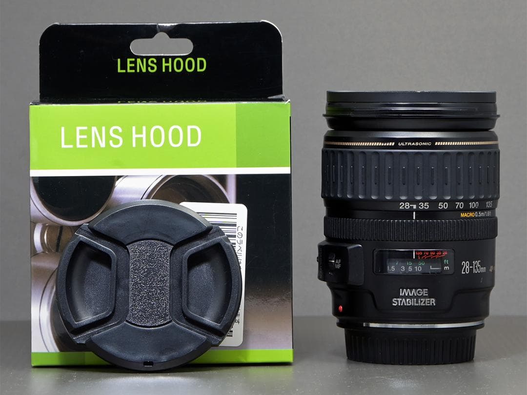 Canon EF 28-135mm ズームレンズ 美品 社外品新品フード