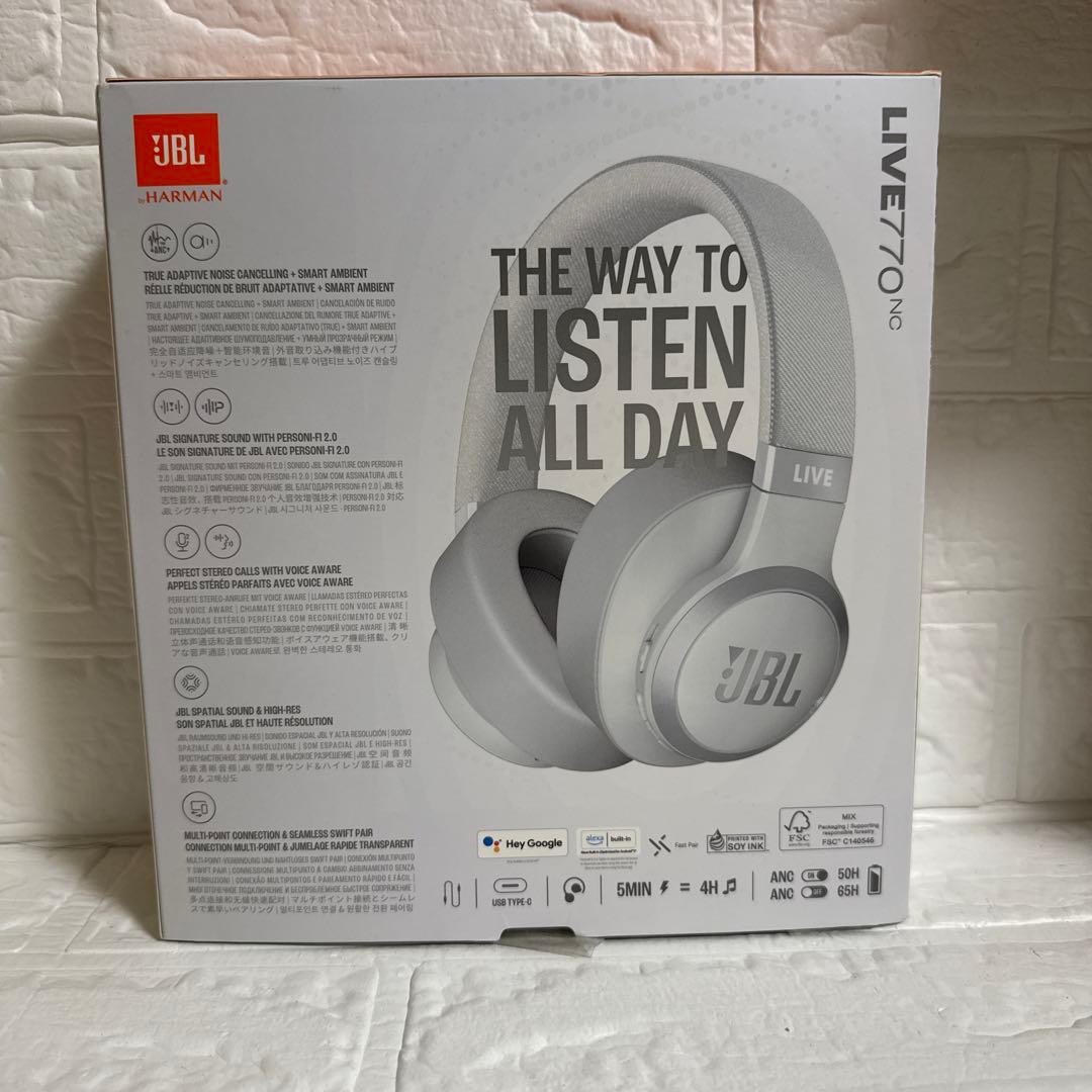 ⭐︎美品⭐︎ JBL LIVE 770NC ワイヤレスヘッドホン ホワイト