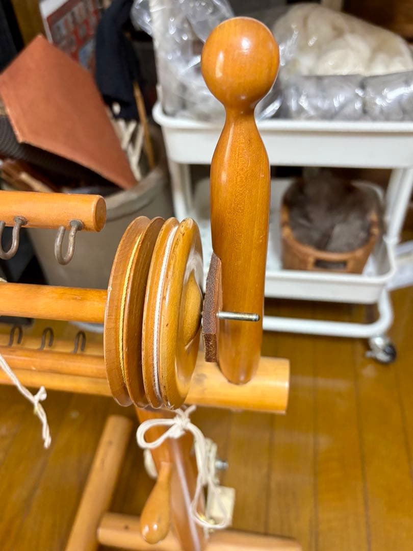 電動紡ぎ車　東京手織機　紡毛機