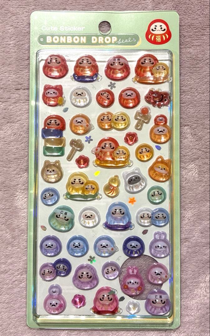 正規品　ボンボンドロップシール　和柄　新作　8枚セット　コンプリート