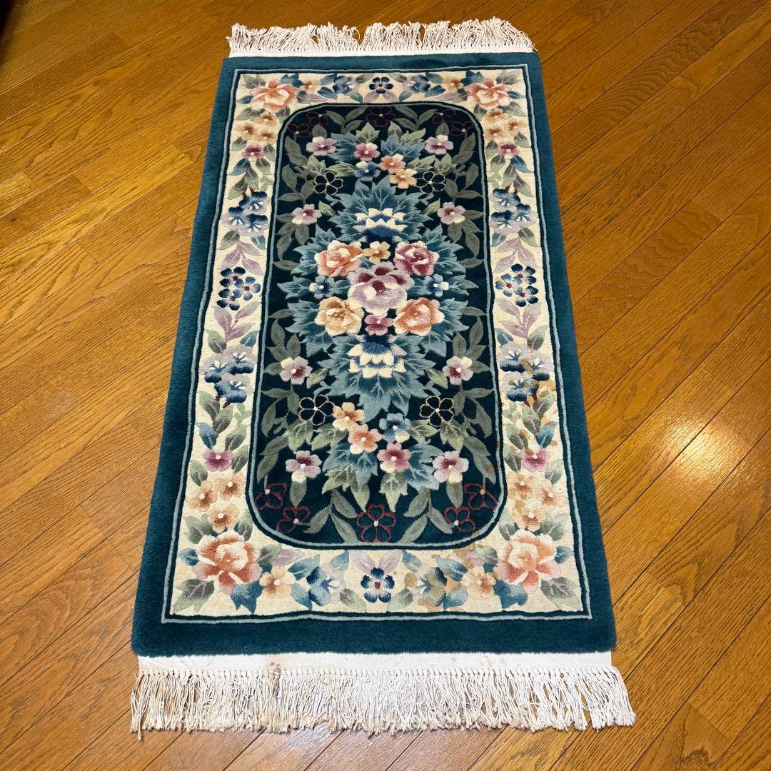 中国段通 玄関マット 絨毯 130cm 70cm 肉厚 家具 インテリア