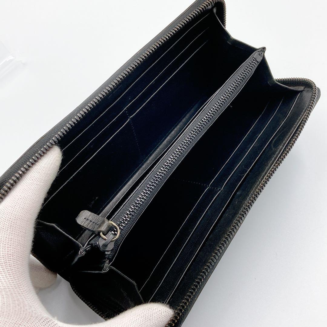 ウォームスクラフツ マニュファクチャー 長財布 コードバン ラウンドジップ BK