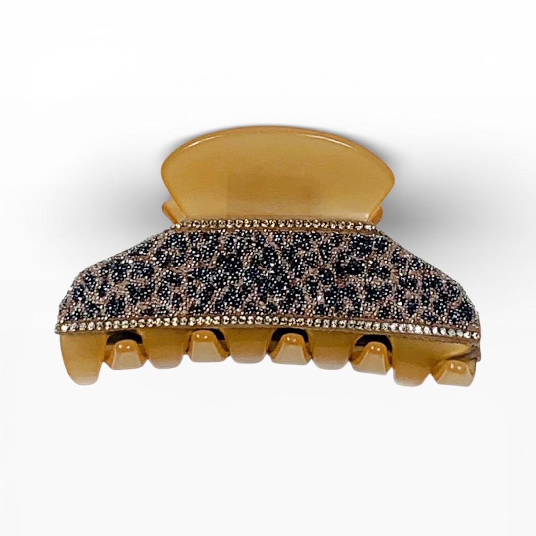 限定品acca アッカ ヘアクリップ 豹柄 レオパード フランス製　スワロスキー