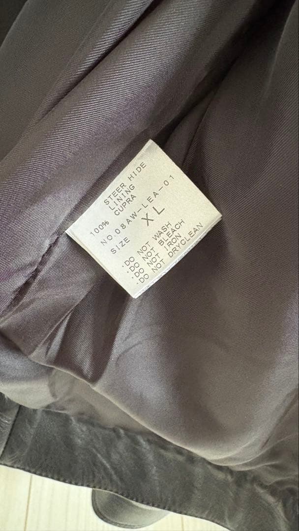 超美品ワコマリア シングルライダース 08AW サイズXL