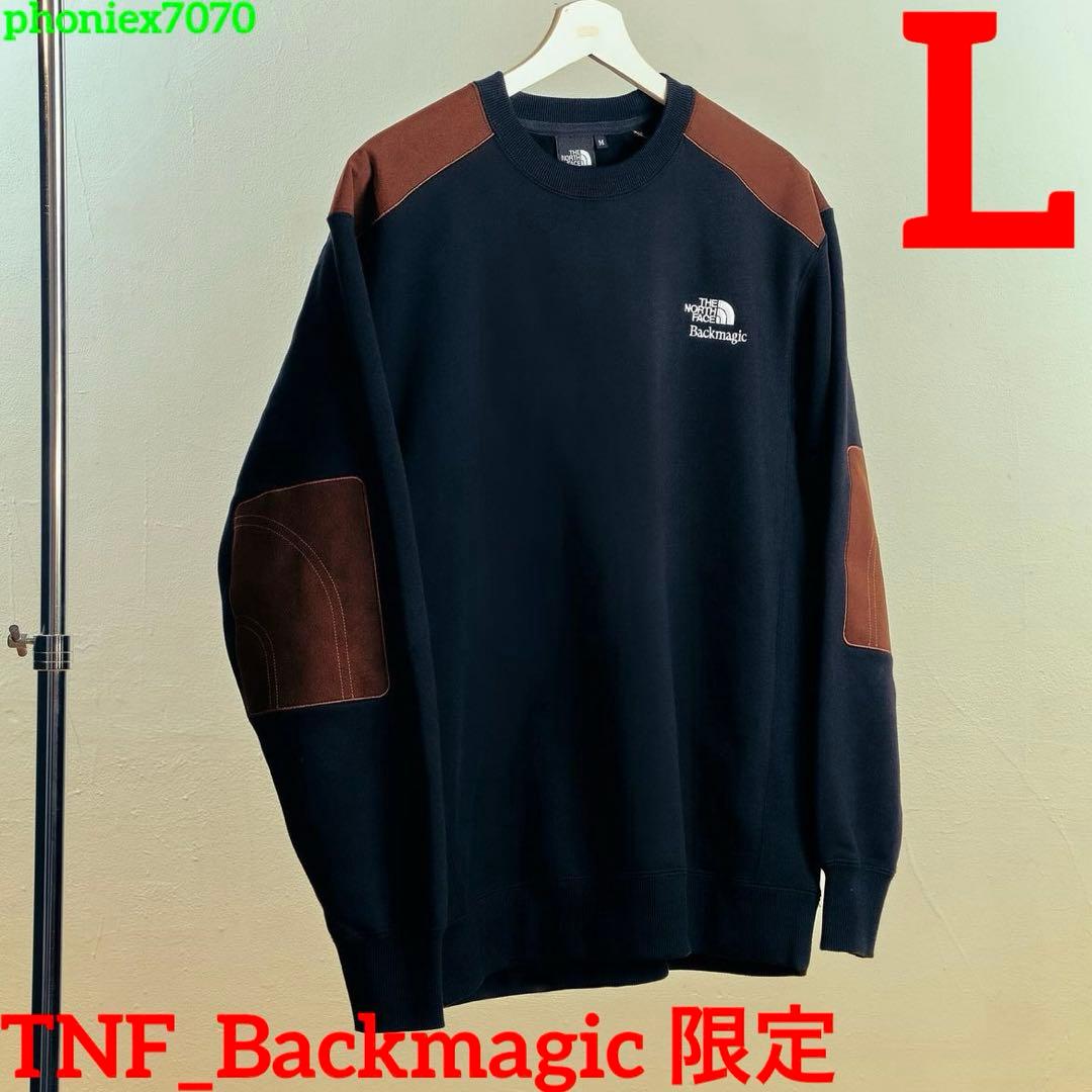 ノースフェイス Backmagic限定 Sweat Crew【L】ブラック 黒
