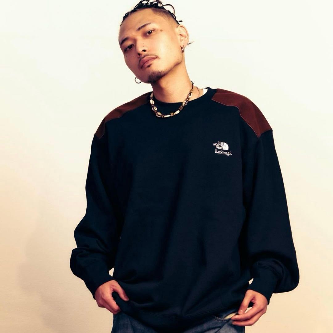 ノースフェイス Backmagic限定 Sweat Crew【L】ブラック 黒