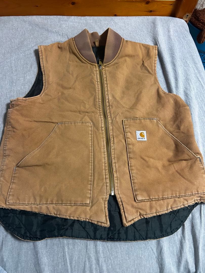 最終値下げ90s USA製Carhartt ブラウン ベスト