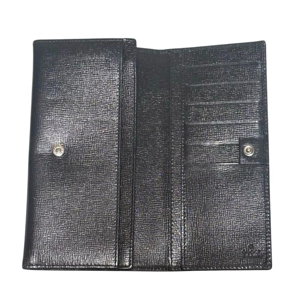 美品　人気　グッチ　長財布　レザー　ブラック　G金具　ユニセックス