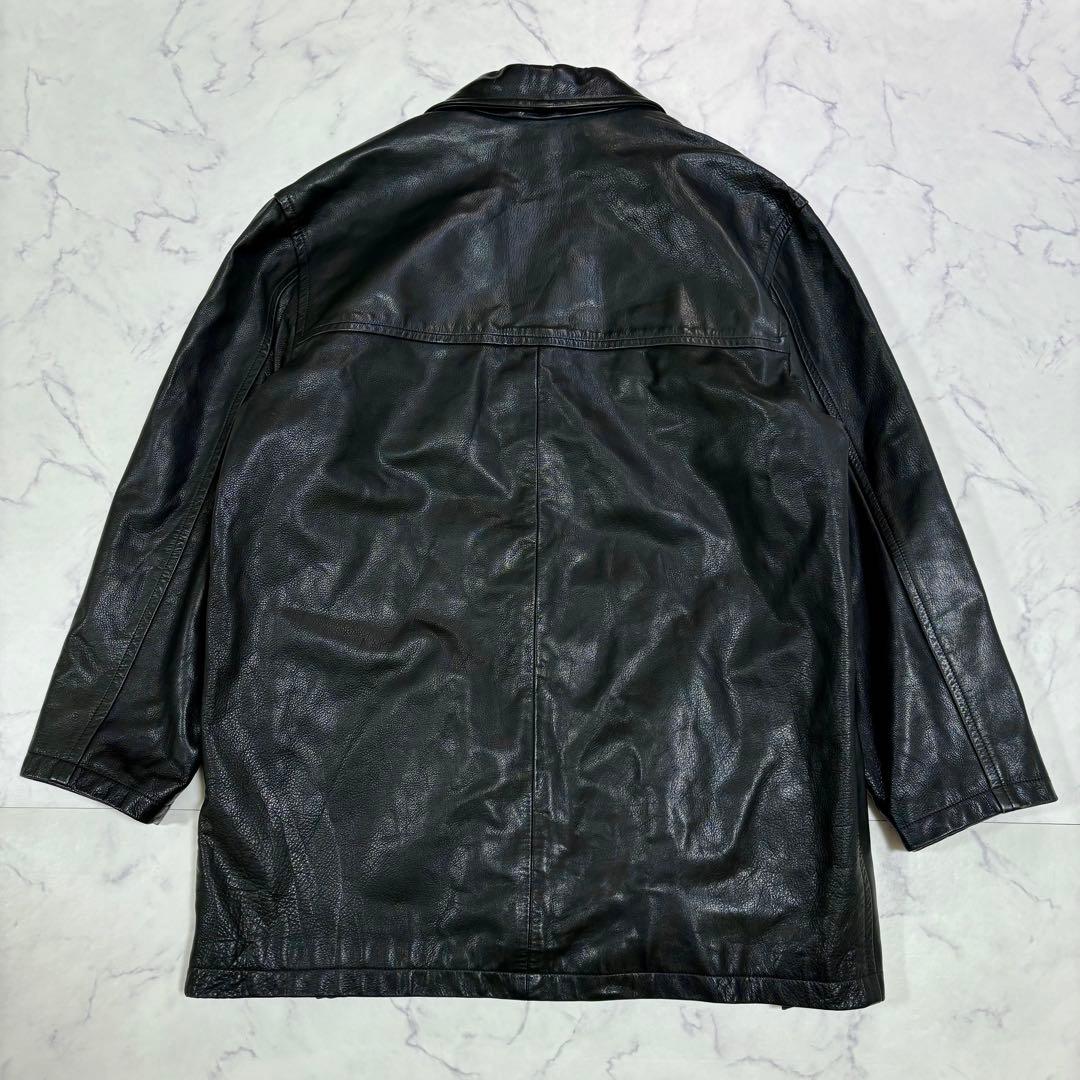 美品 COACH レザーコート XL フルグレインレザー ライナー取外し可 黒