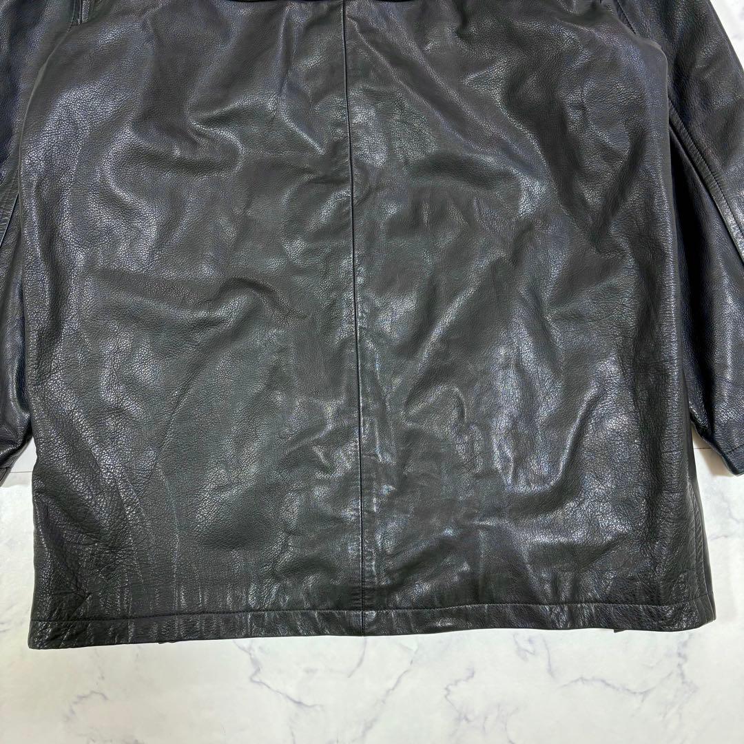 美品 COACH レザーコート XL フルグレインレザー ライナー取外し可 黒