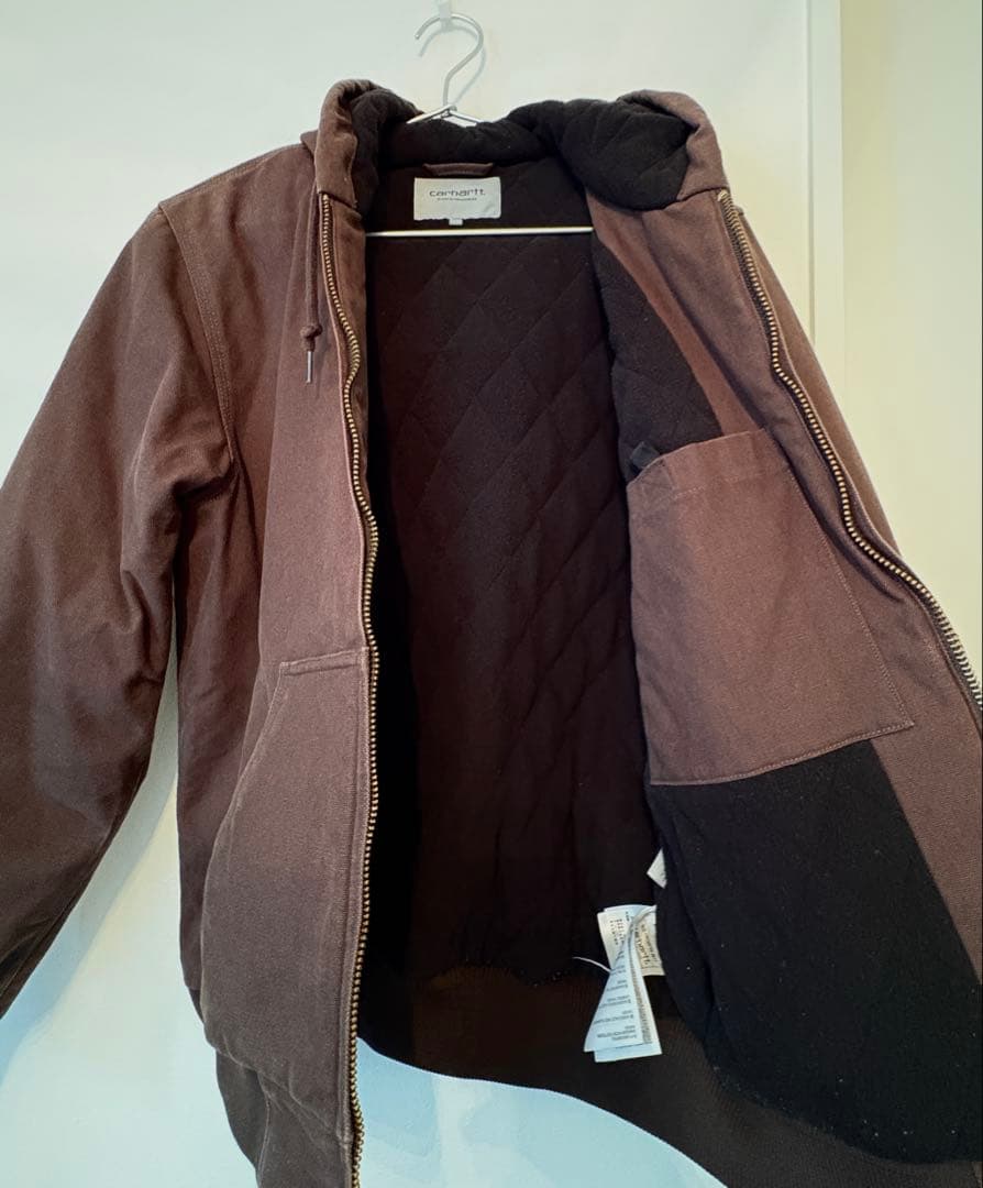 Carhartt アクティブジャケット S ダーク ブラウン ブルゾン パーカー