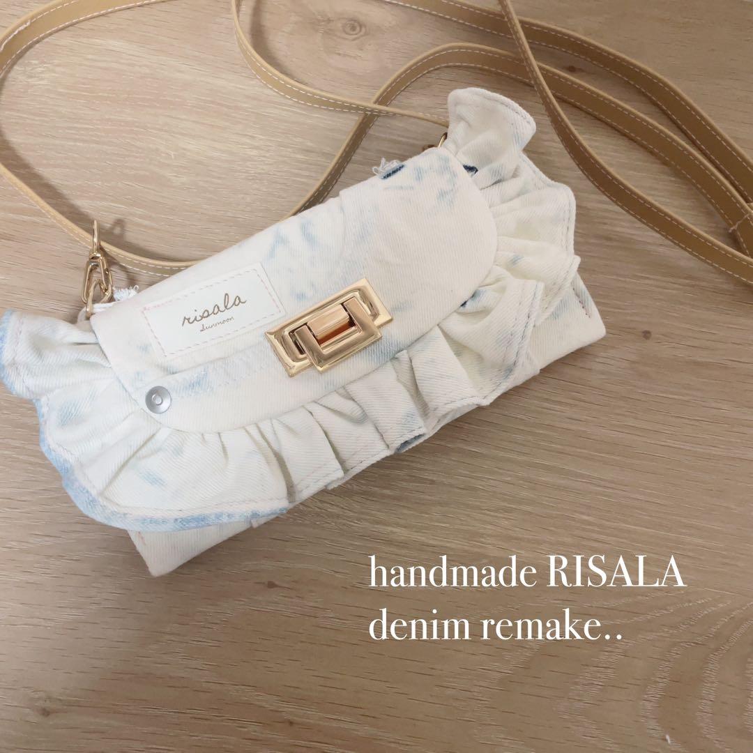 デニム リメイク フリル ウォレット ショルダー