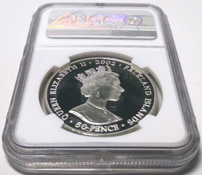 2002 ゴールデンジュビリー 馬上の女王 P50銀貨 NGC PF69UC