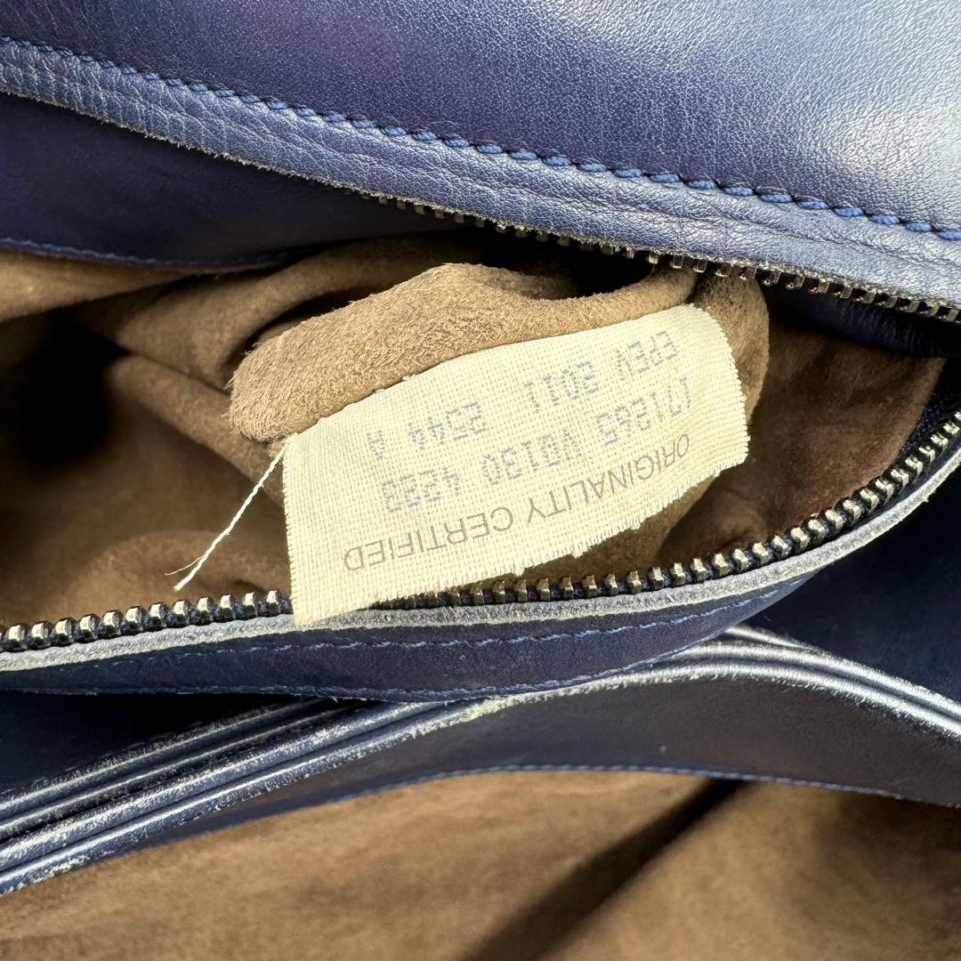 BOTTEGA VENETA ビジネスバッグ　ネイビー　カデナ A4収納