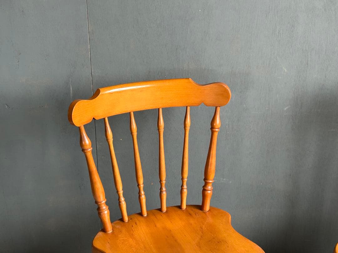 ②飛騨産業　キツツキマーク　ウィンザーチェア　スポークチェア　ヴィンテージ　nz