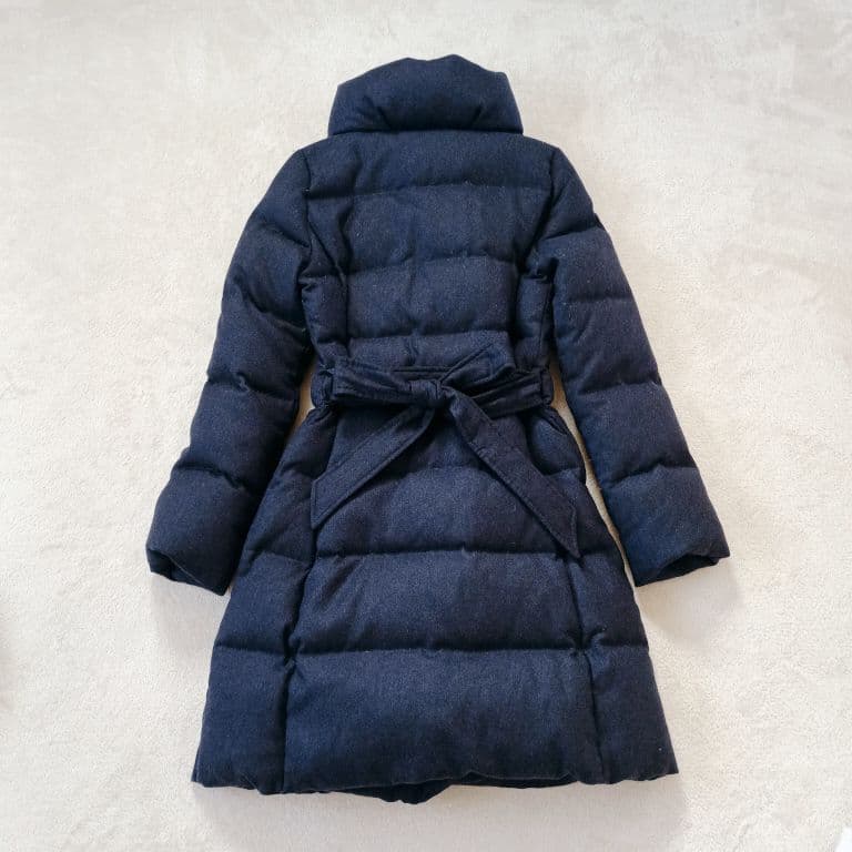 美品✨シップス 高級 シルク カシミヤ ショールカラー ダウンコート M 紺