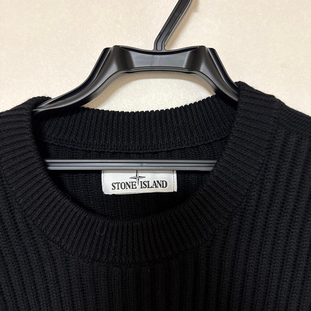 【ほぼ新品】STONE  ストーンアイランド クルーネックリブニット