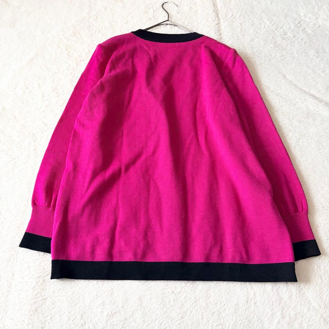 6270 希少✨ イヴサンローラン ニットカーディガン M ピンク 金ボタン