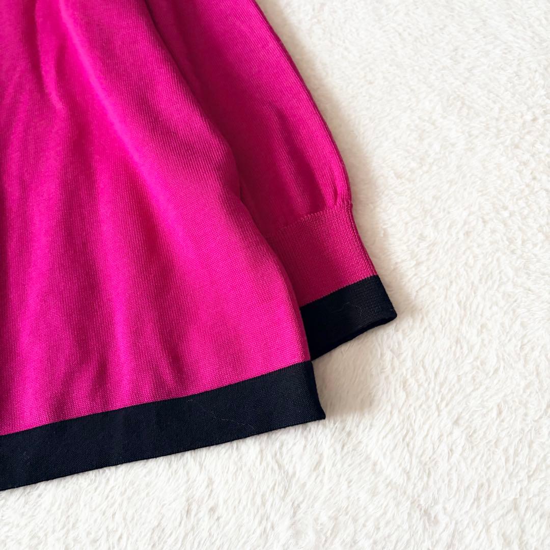 6270 希少✨ イヴサンローラン ニットカーディガン M ピンク 金ボタン