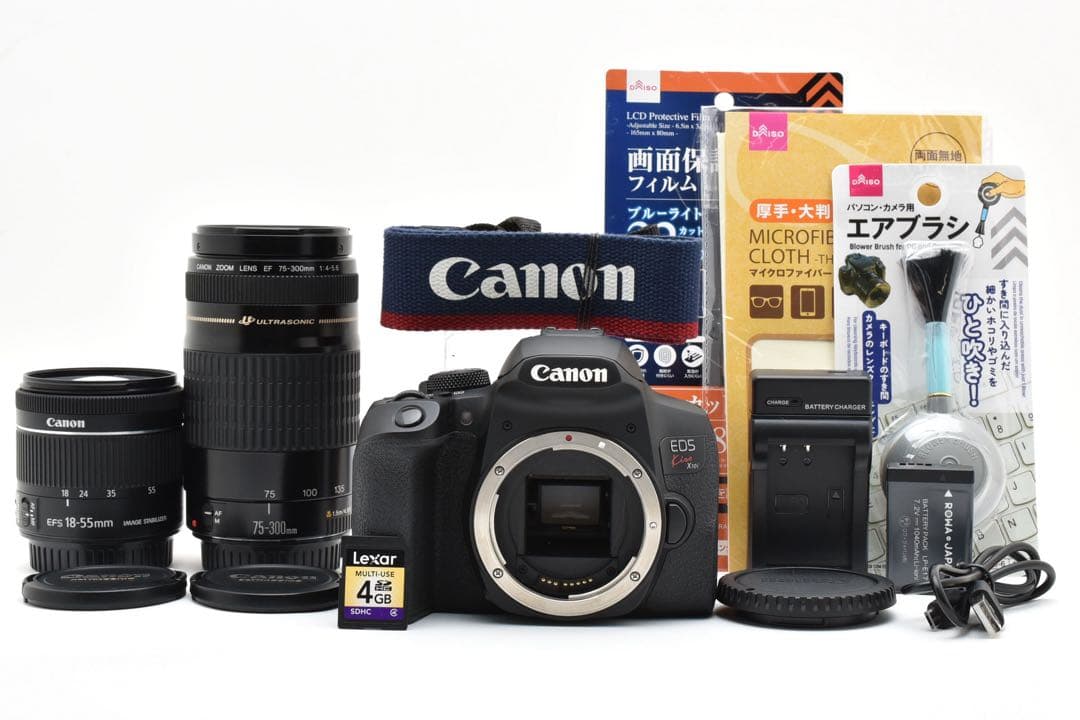 デジタルカメラ canon kiss x 10i/EF 18-55mm /EF 75-300mm