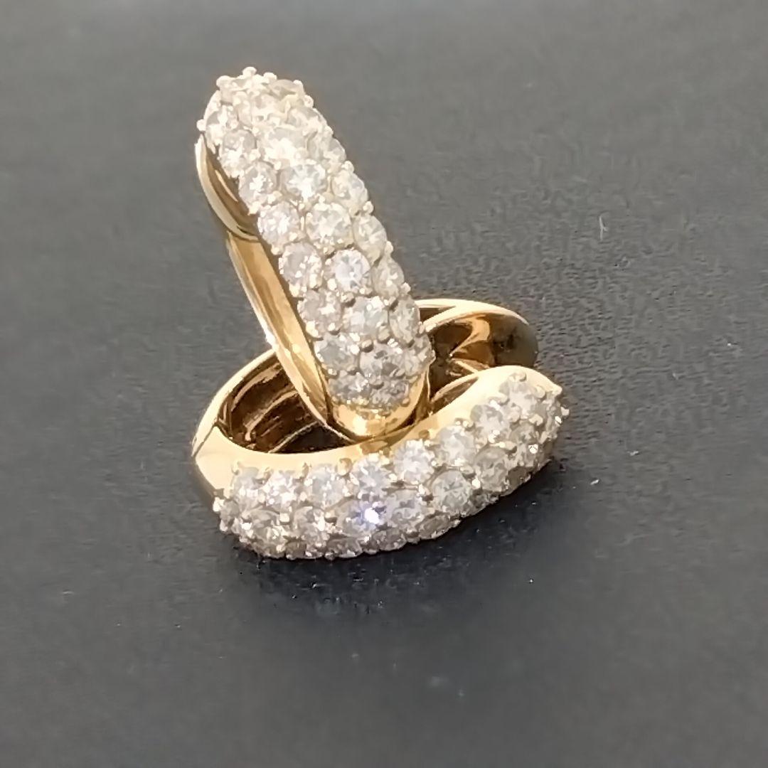 K18✨パヴェダイヤ0.50ct(各刻印)中折式✨ピアス✨定番大人気商品✨