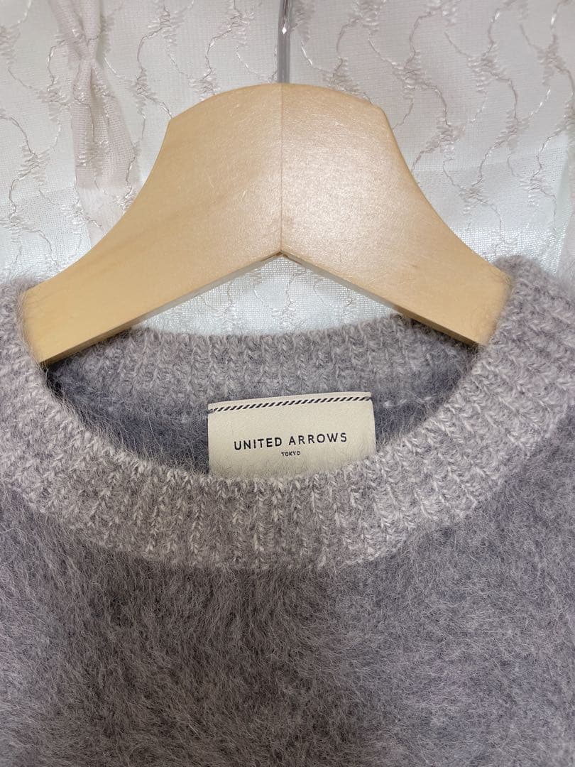 UNITED ARROWS フォックスカシミヤ　クルーネックニット　グレー
