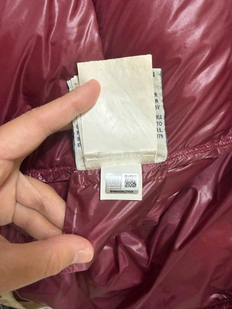 MONCLER ダウンジャケットバーガンディ