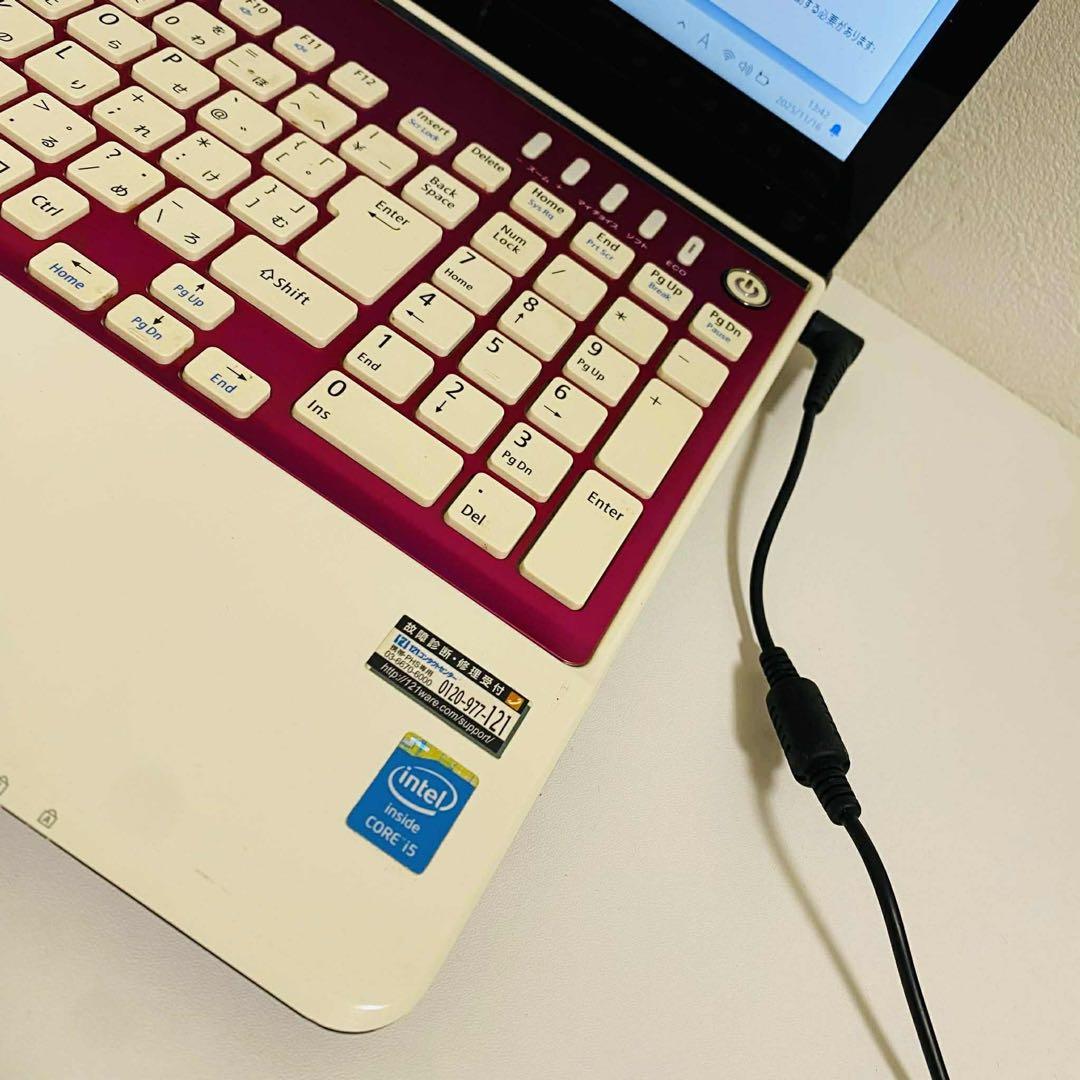 Y974 NECノートパソコンi5高速SSDサクサクWindows11オフィス付