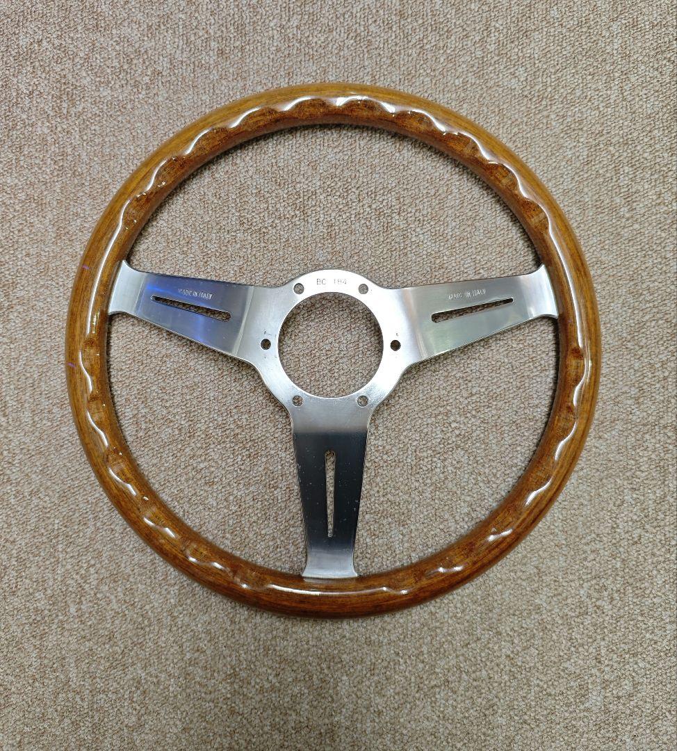 【当時物良品】NARDI ナルディ クラシック ウッドステアリング 約33cm