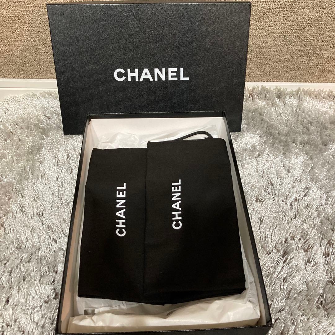 シャネル　パンプス　ツイード　37C 箱、 シューケース付き