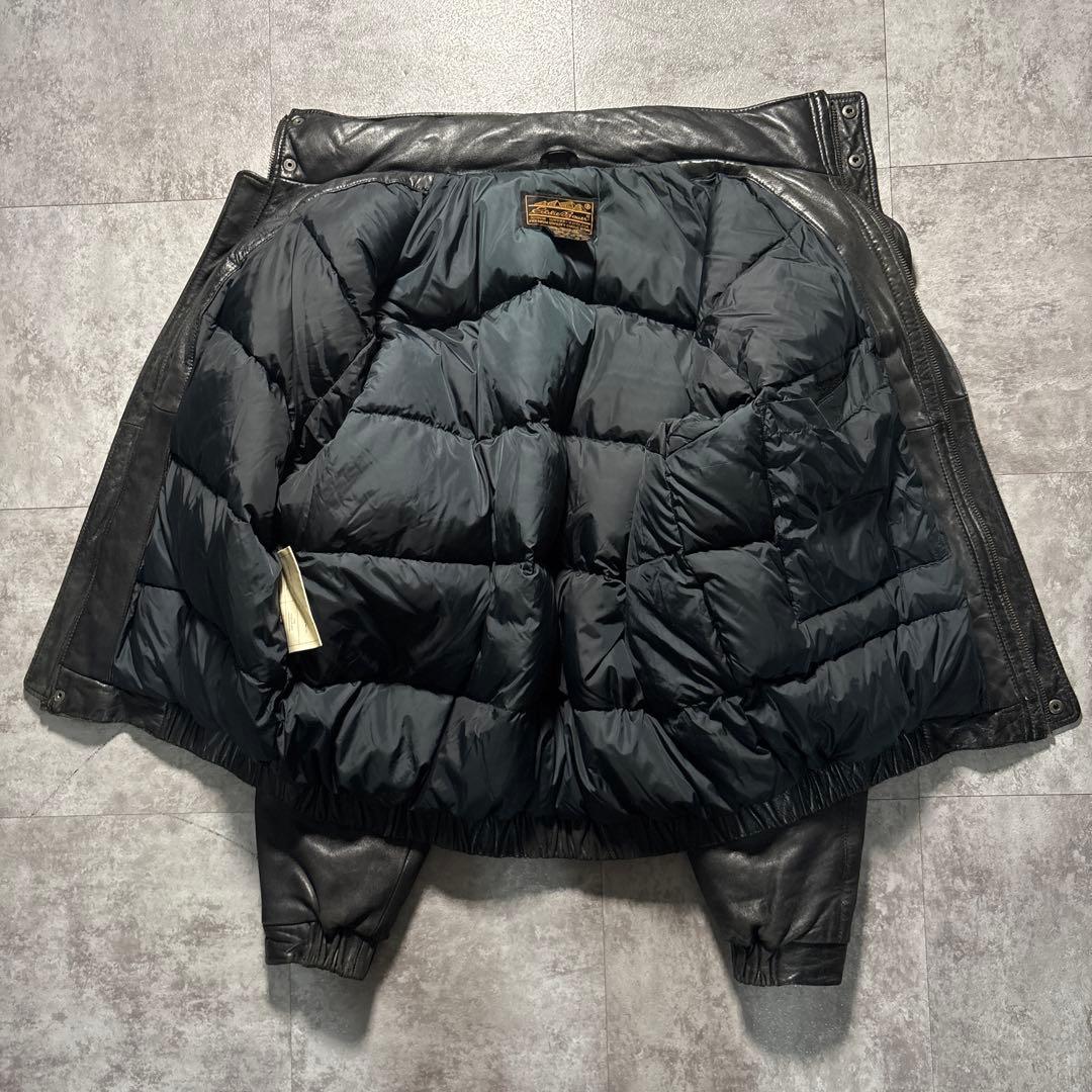 Special 80s Eddie Bauer レザーダウンジャケット　短丈　黒