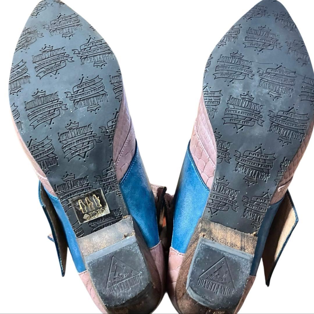 希少✨John Fluevog パイソン型押　アンクルブーツ　8.5 ギャルソン