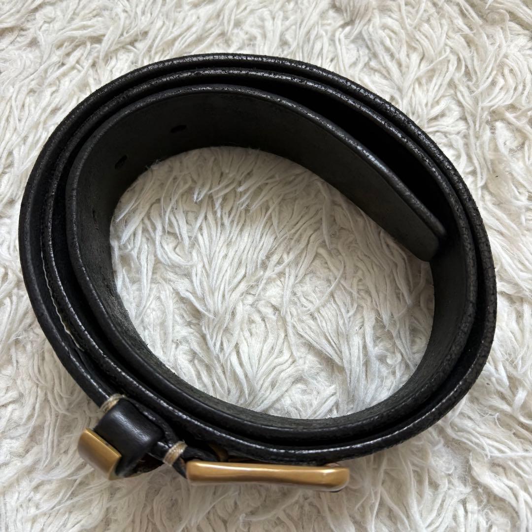 ヴィンテージ ワークス　Leather belt 5Hole DH5709 黒金