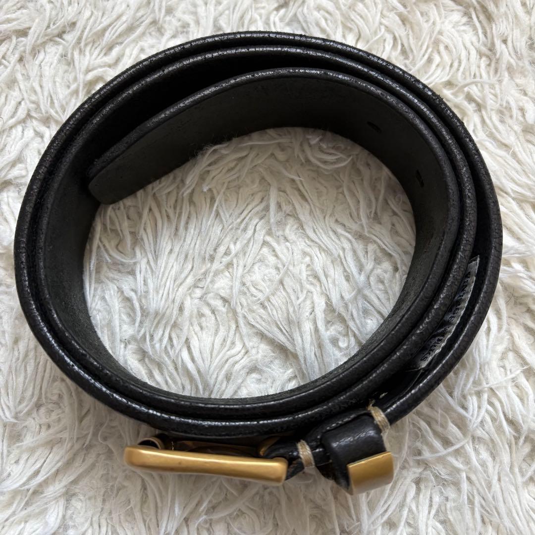 ヴィンテージ ワークス　Leather belt 5Hole DH5709 黒金