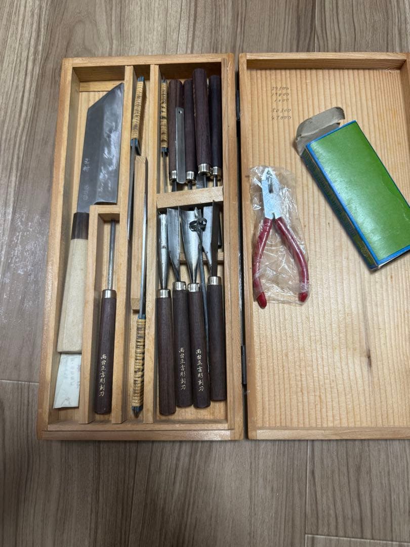 ぶっさん］尚台正吉 調理細工包丁 一式 むきものセット 専用木箱ケース付き