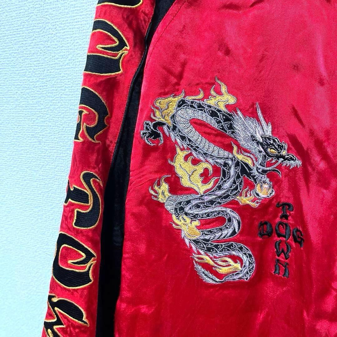 DOG TOWN ドッグタウン 黒龍 スカジャン XL 傷汚れ有 ヴィンテージ