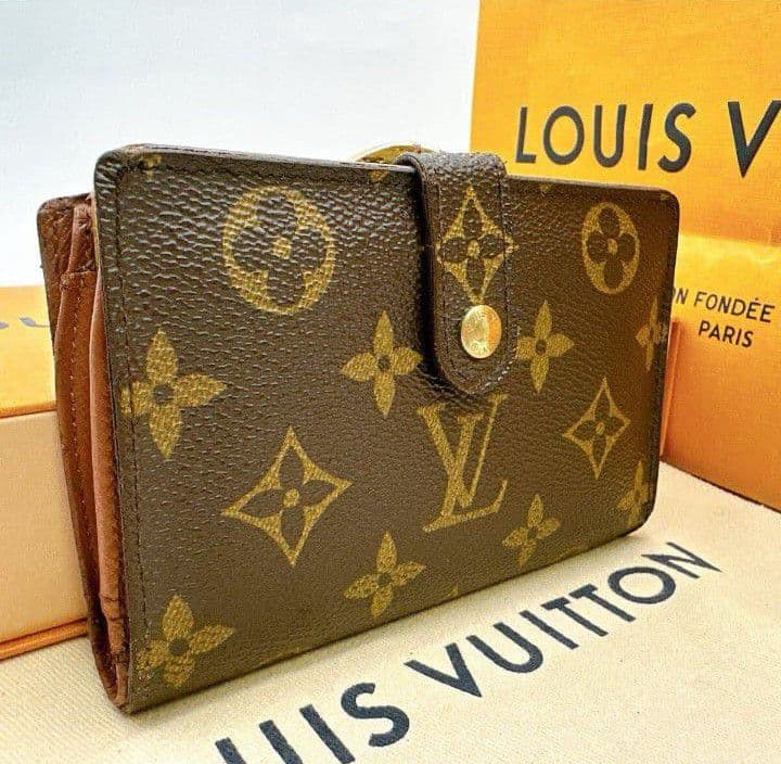 ルイヴィトンモノグラム二つ折り財布ブラウンレディースやや傷や汚れあり送料無料