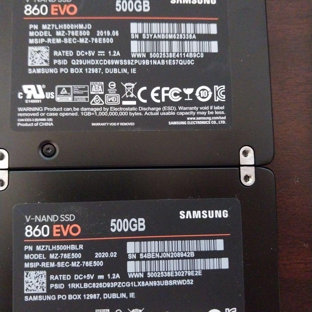 Samsung 860 EVO 500GB 内蔵型SSD x6