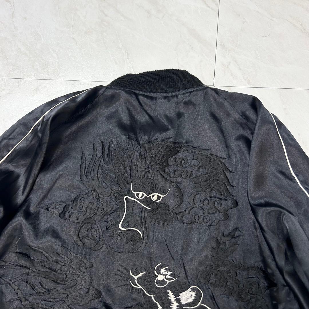 テーラー東洋 スカジャン リバーシブル BEAMS別注 龍虎 黒 Lサイズ