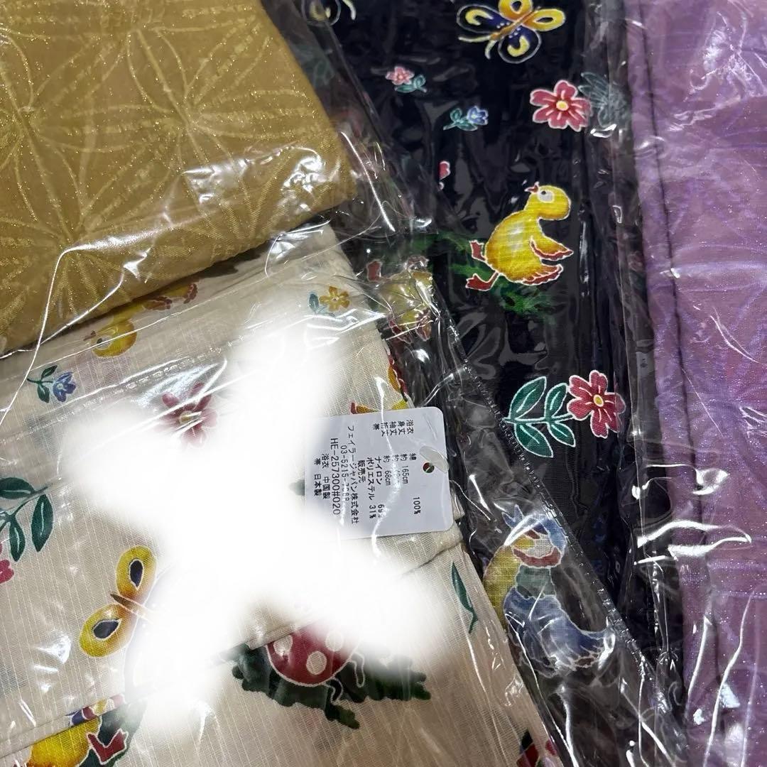 フェイラー浴衣➕帯　ネイビー