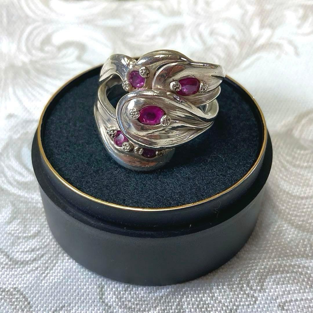 シルバールビーリング 約21号サムリングレディースメンズユニセックス　修デザイン