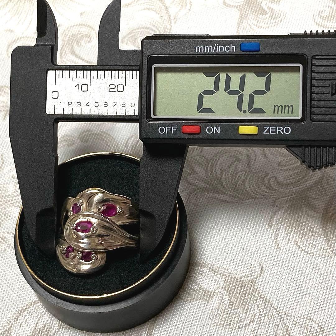 シルバールビーリング 約21号サムリングレディースメンズユニセックス　修デザイン